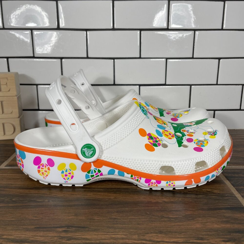 CROCS Classic DTP Balloon Clog Shoes Womens Size 11 White Disney Parks Slip On - Picture 3 of 14